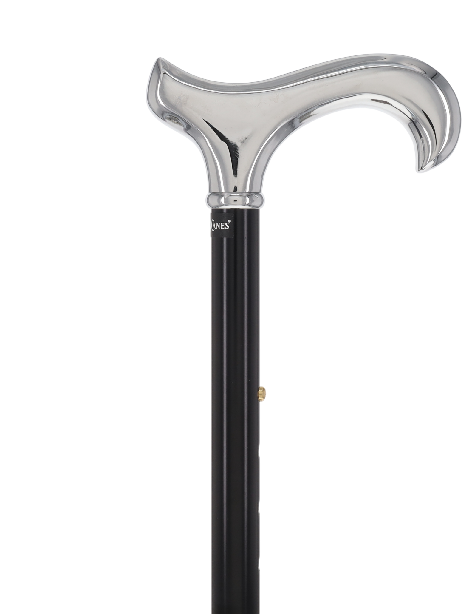 Luxury Chrome Derby Cane - Foldable, Adjustable Shaft