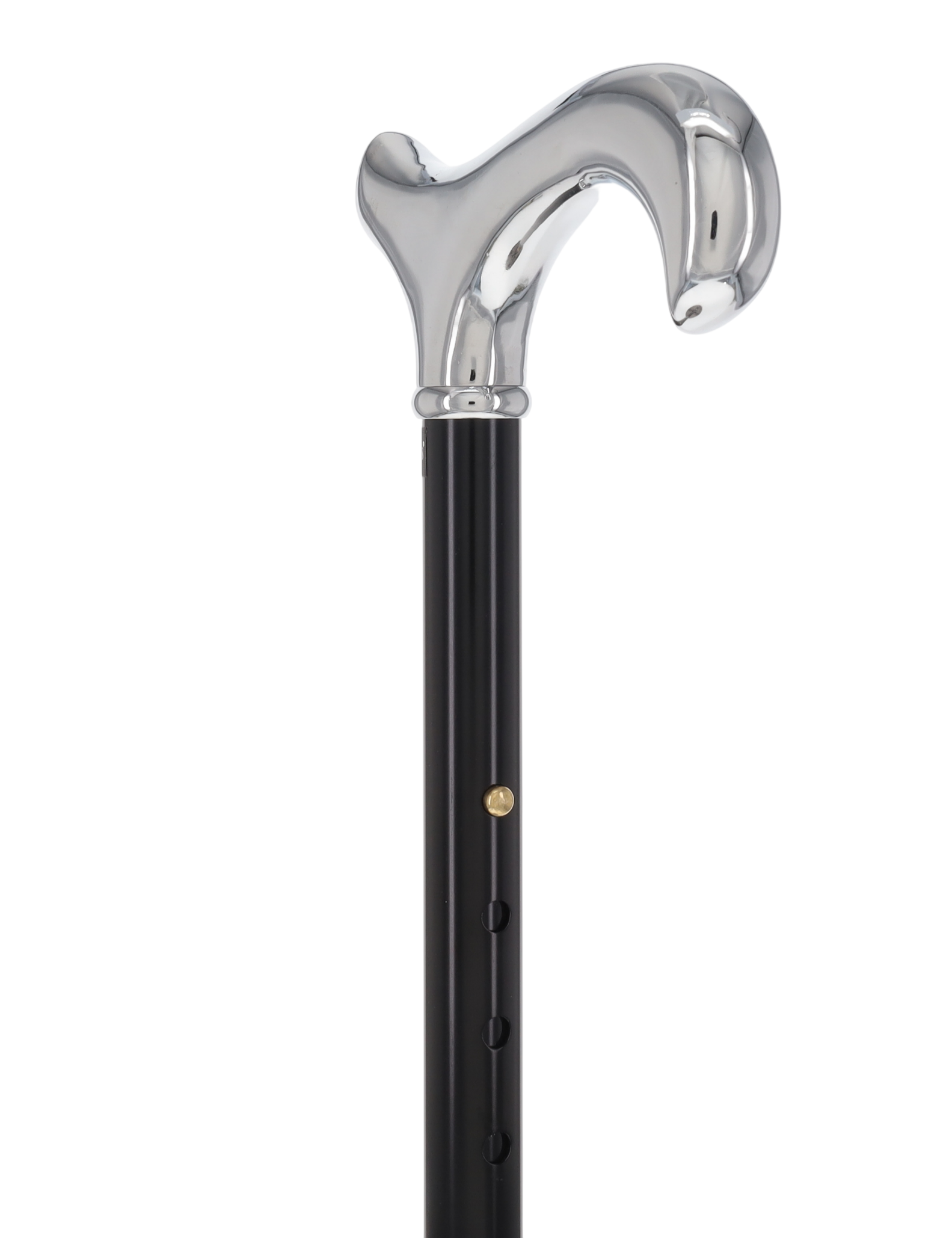 Luxury Chrome Derby Cane - Foldable, Adjustable Shaft