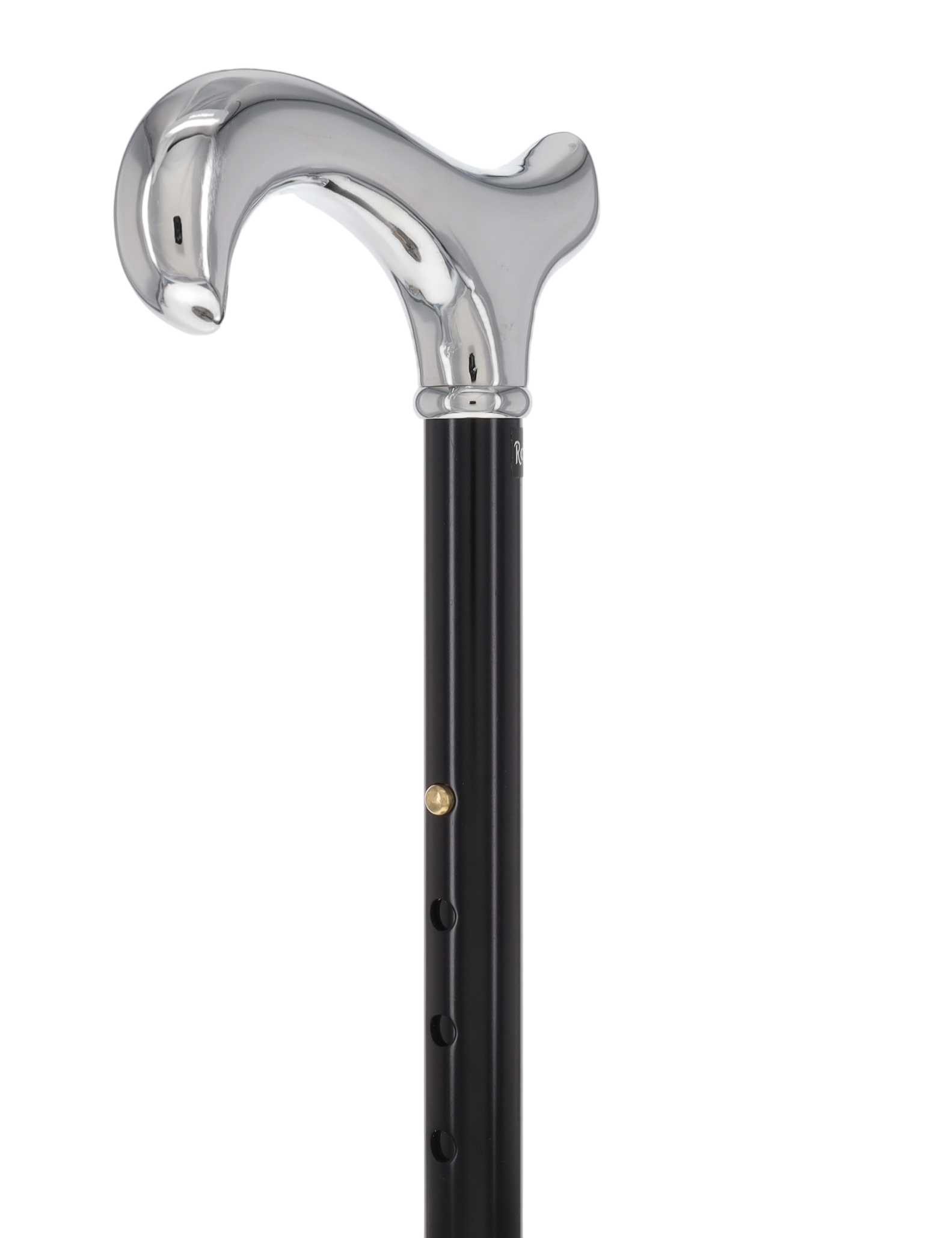 Luxury Chrome Derby Cane - Foldable, Adjustable Shaft