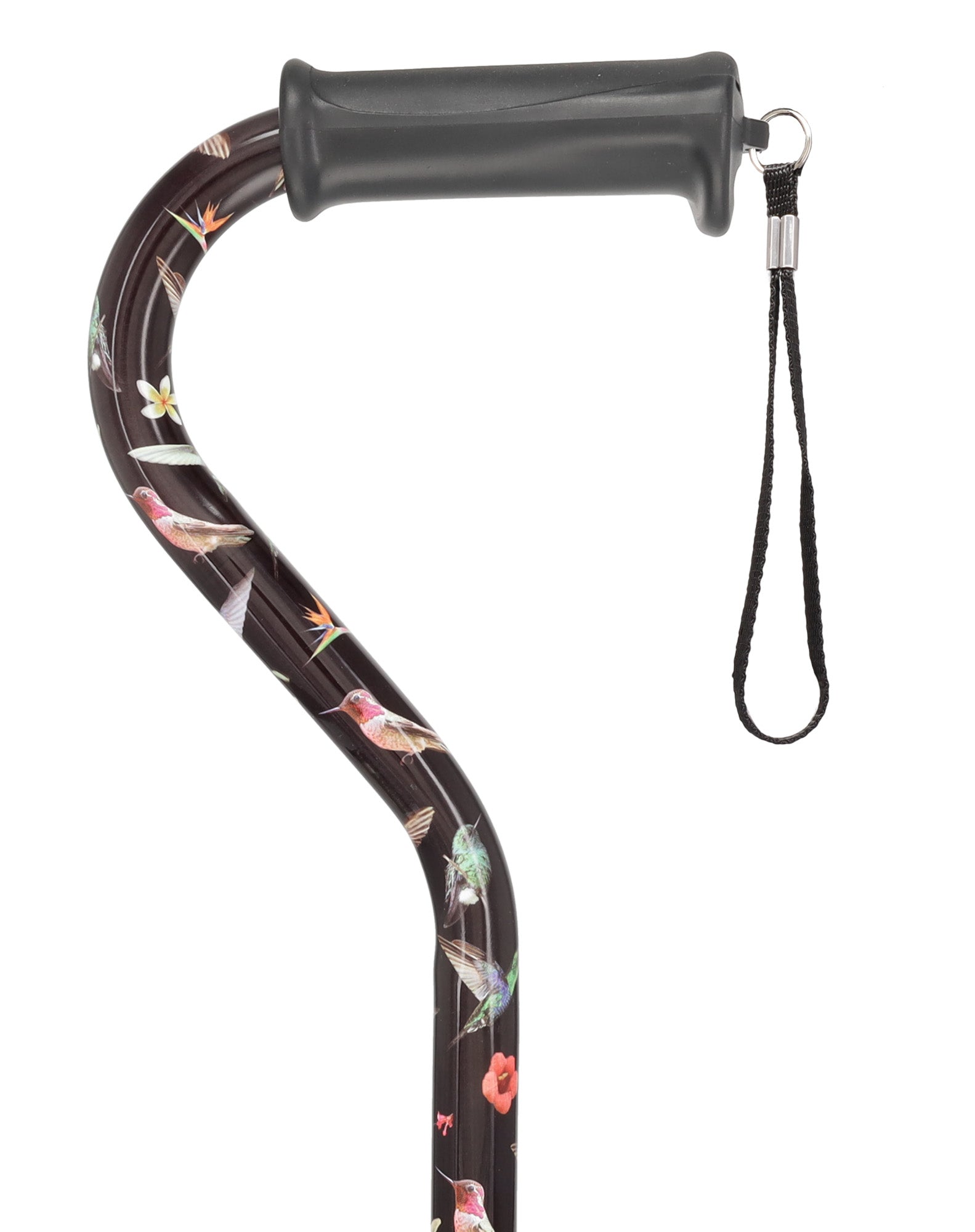 Flight of the Hummingbird Aluminum Convertible Quad Base Walking Cane - Adjustable Shaft