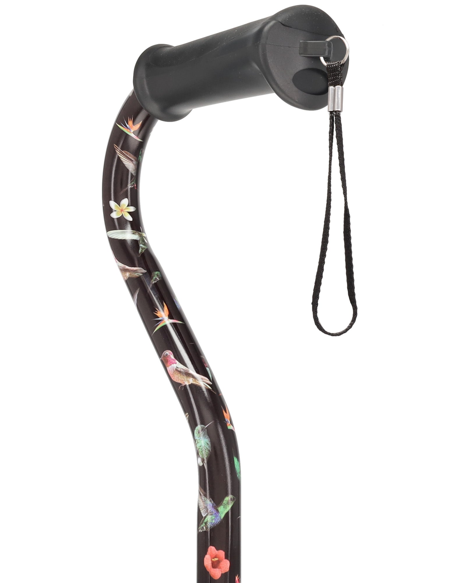 Flight of the Hummingbird Aluminum Convertible Quad Base Walking Cane - Adjustable Shaft