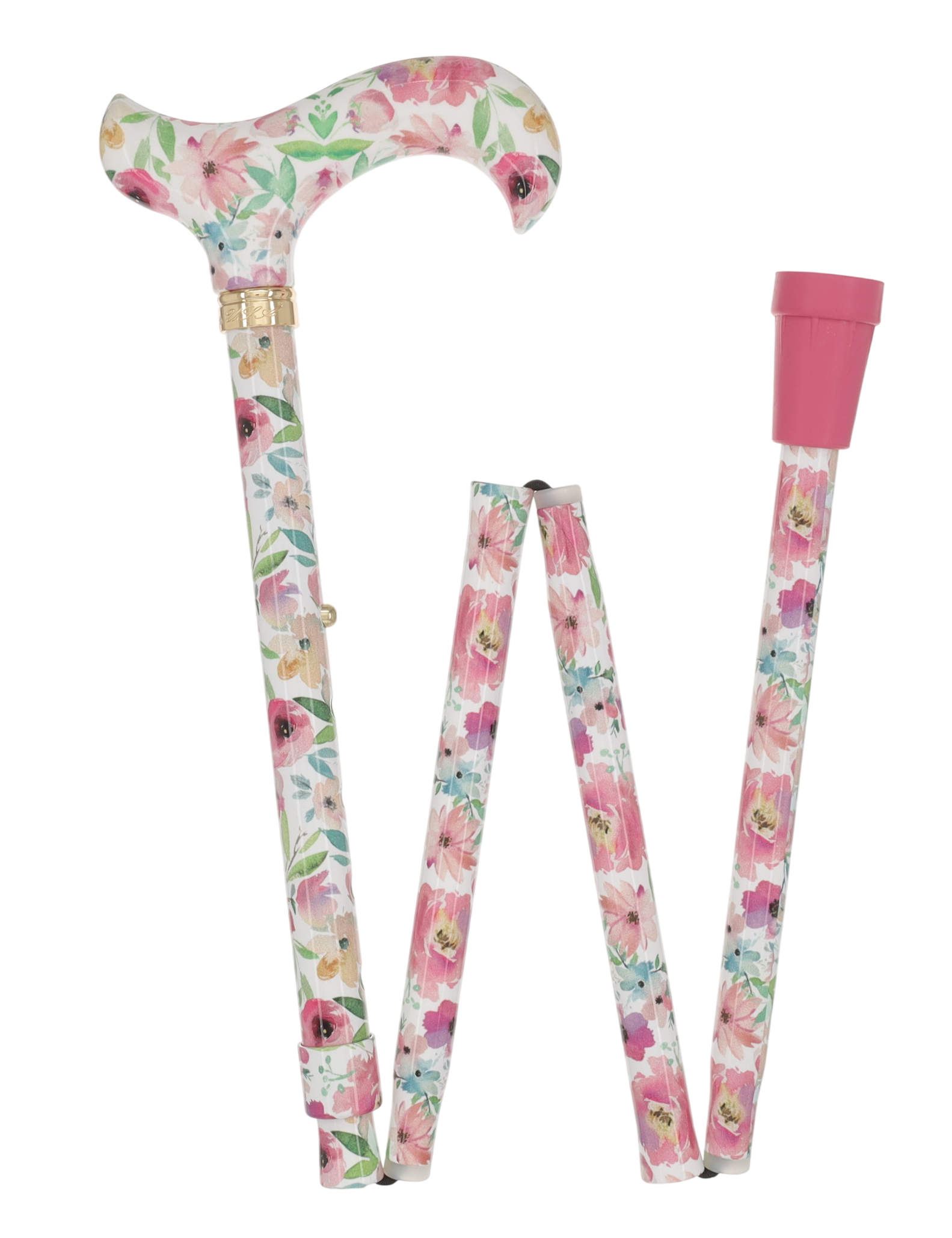 Vivienne May: Watercolor Flowers, Folding Cane Patterned Handle