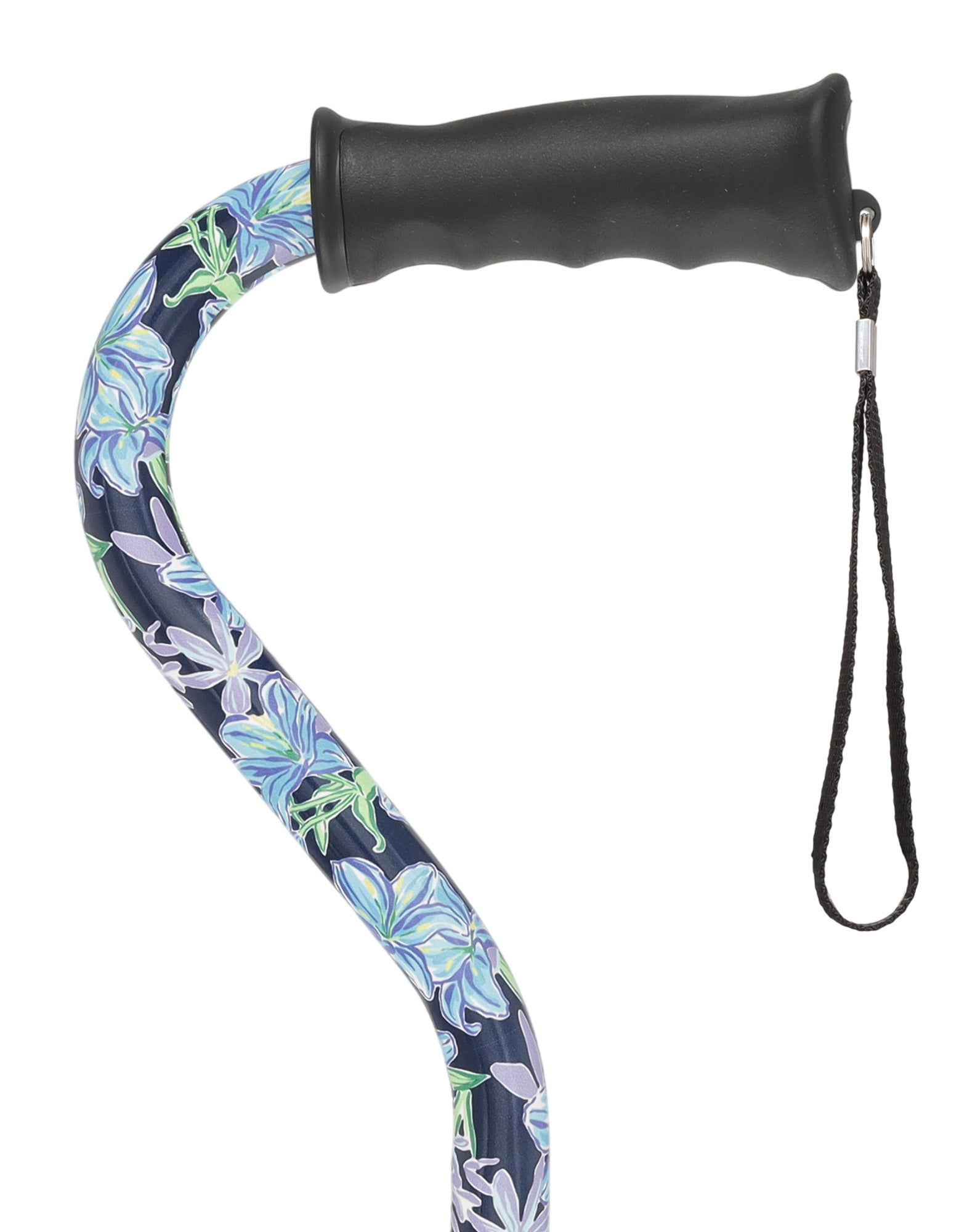 Designer Dark Blue Vivienne May: Comfort Grip Offset Cane
