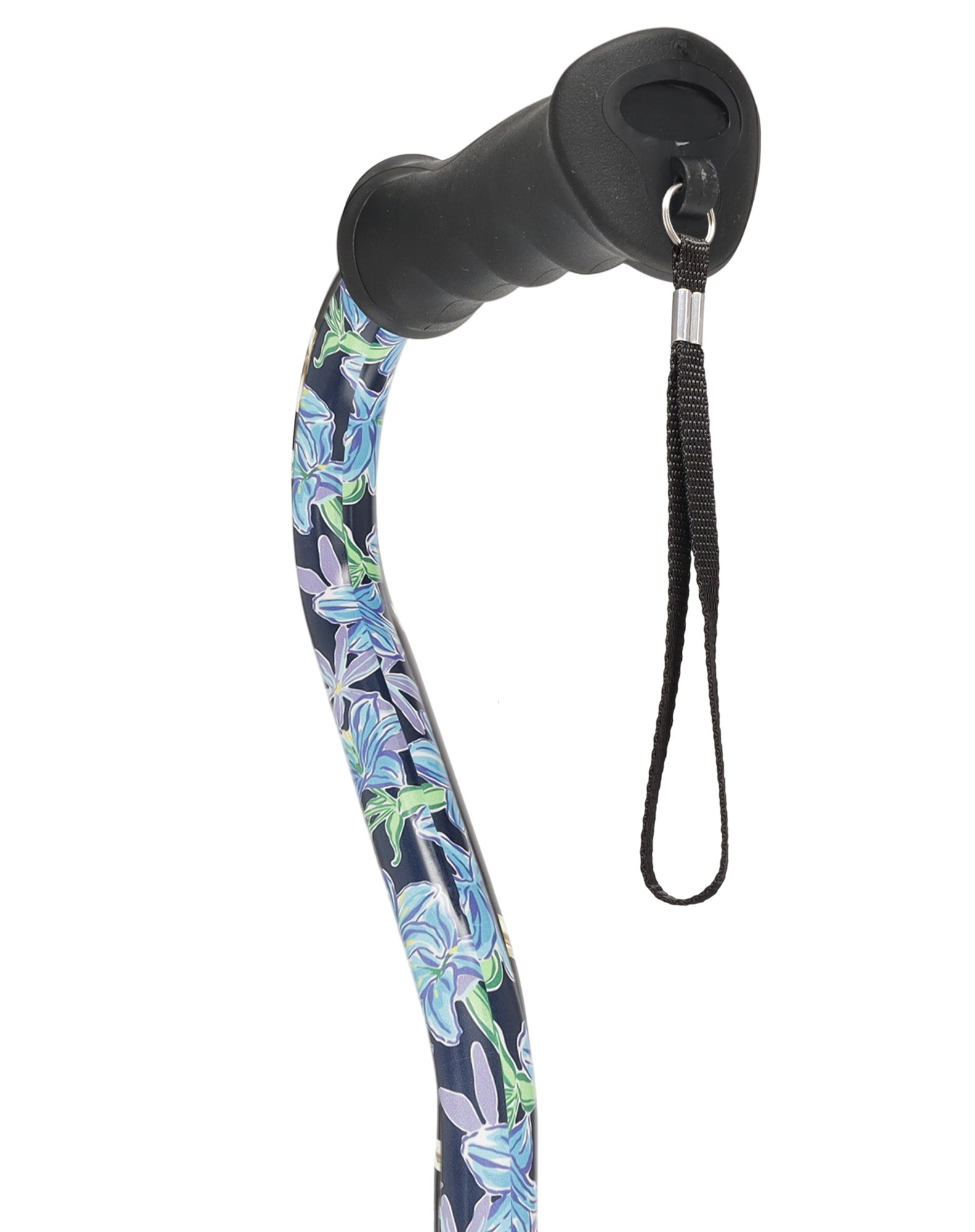Designer Dark Blue Vivienne May: Comfort Grip Offset Cane