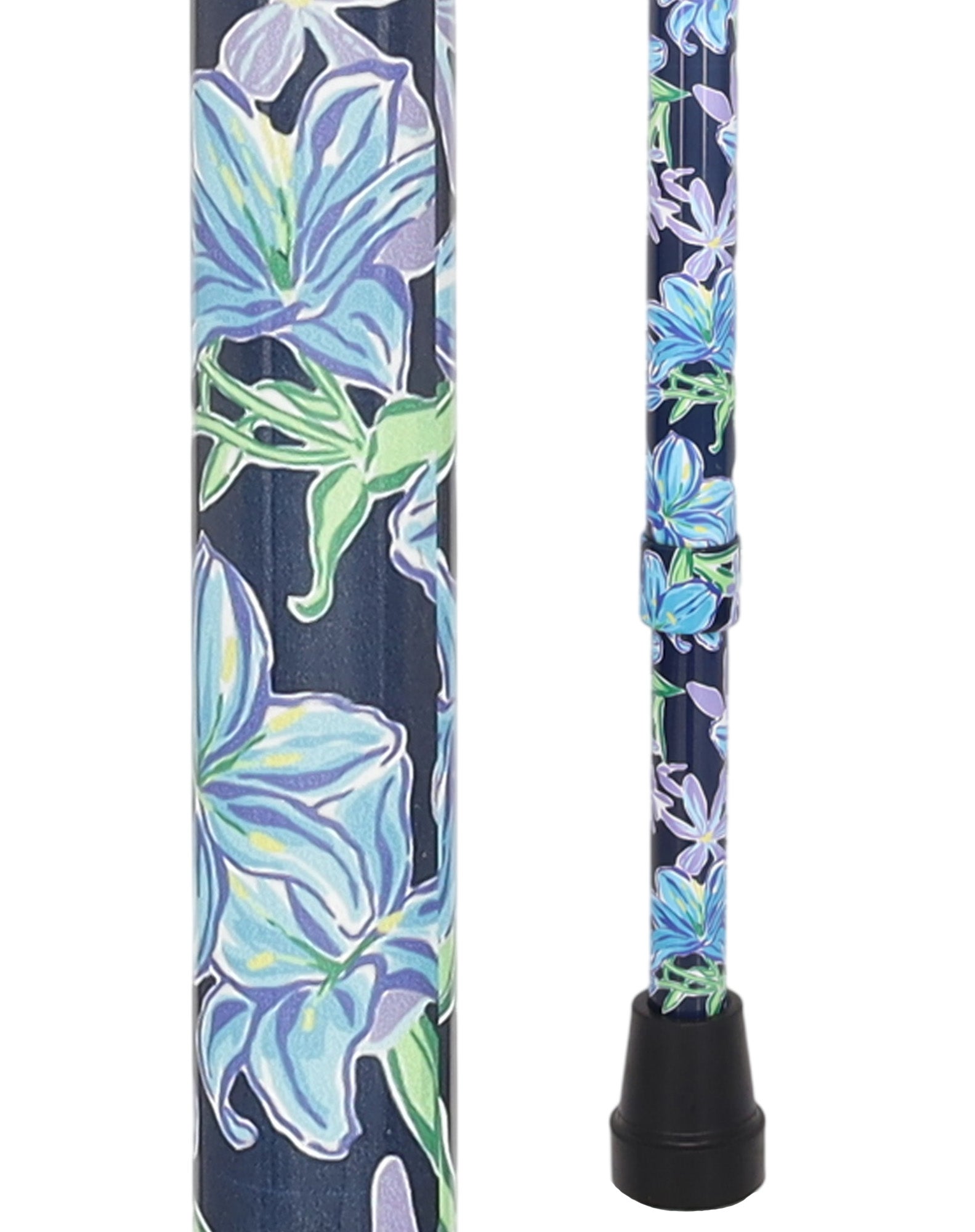 Designer Dark Blue Vivienne May: Comfort Grip Offset Cane