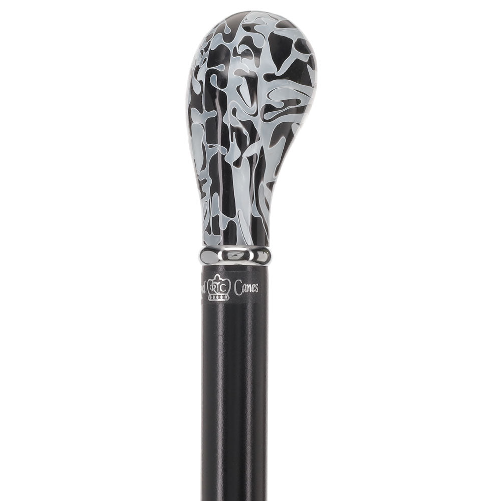 Black Onyx Knob Stick: Pearlescent Acrylic, Beechwood