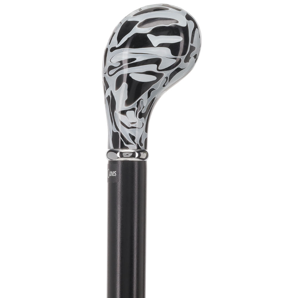 Black Onyx Knob Stick: Pearlescent Acrylic, Beechwood