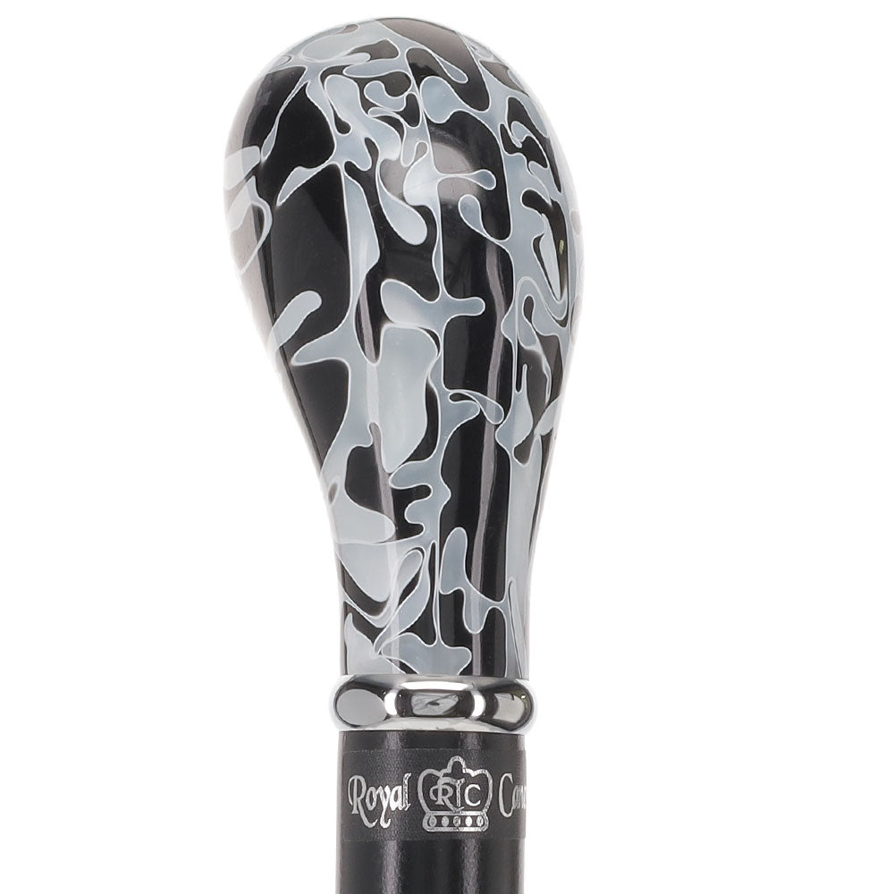 Black Onyx Knob Stick: Pearlescent Acrylic, Beechwood