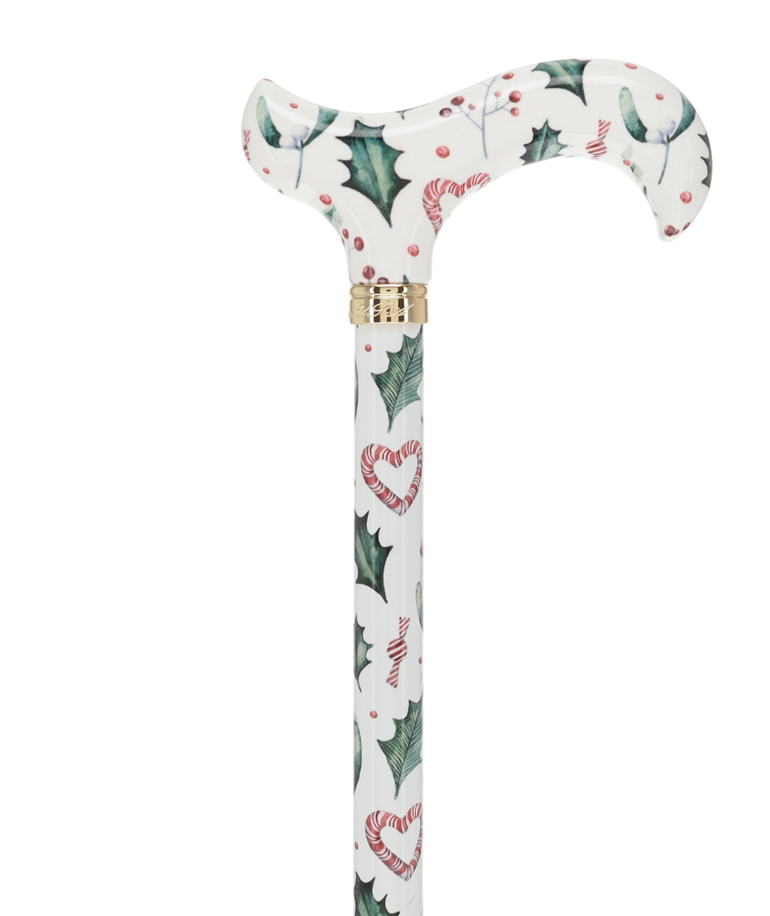 Holiday Cheer Designer Derby Adjustable Cane