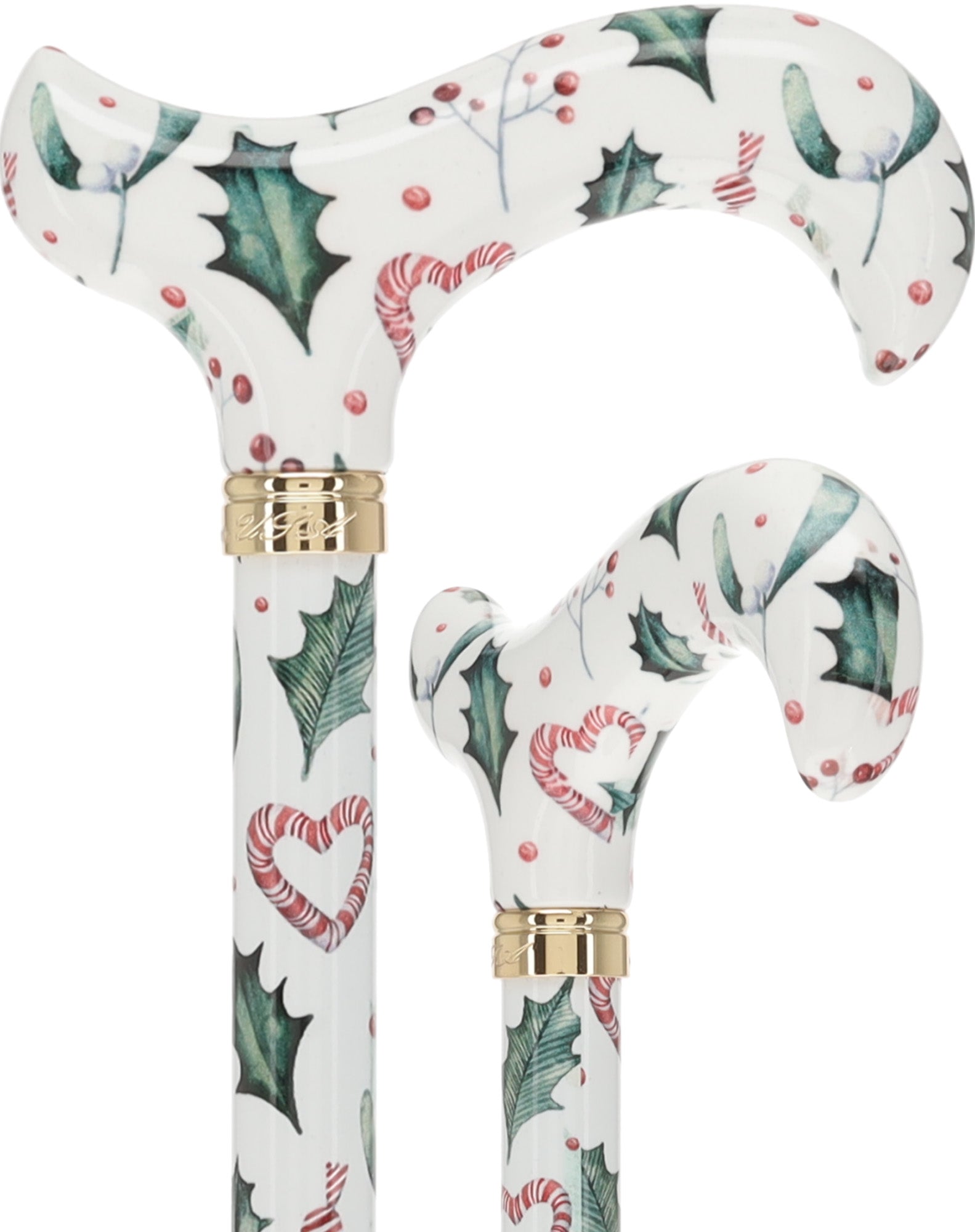 Holiday Cheer Designer Derby Adjustable Cane