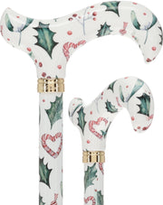 Holiday Cheer Designer Derby Adjustable Cane