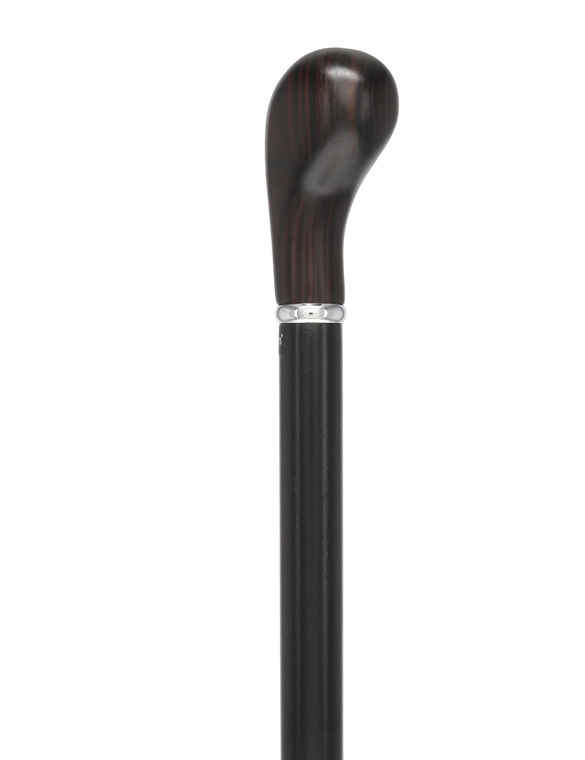 English Knob Ebony Wood Handle: Walking Stick, Beechwood Shaft