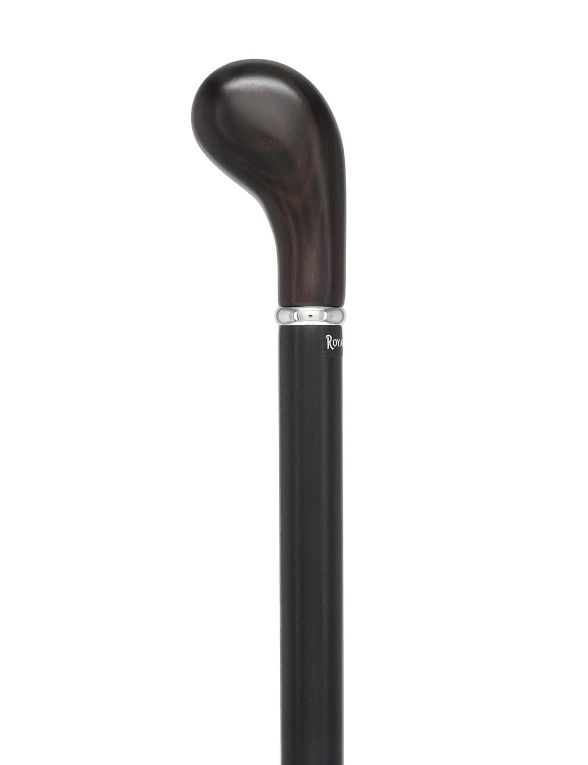English Knob Ebony Wood Handle: Walking Stick, Beechwood Shaft