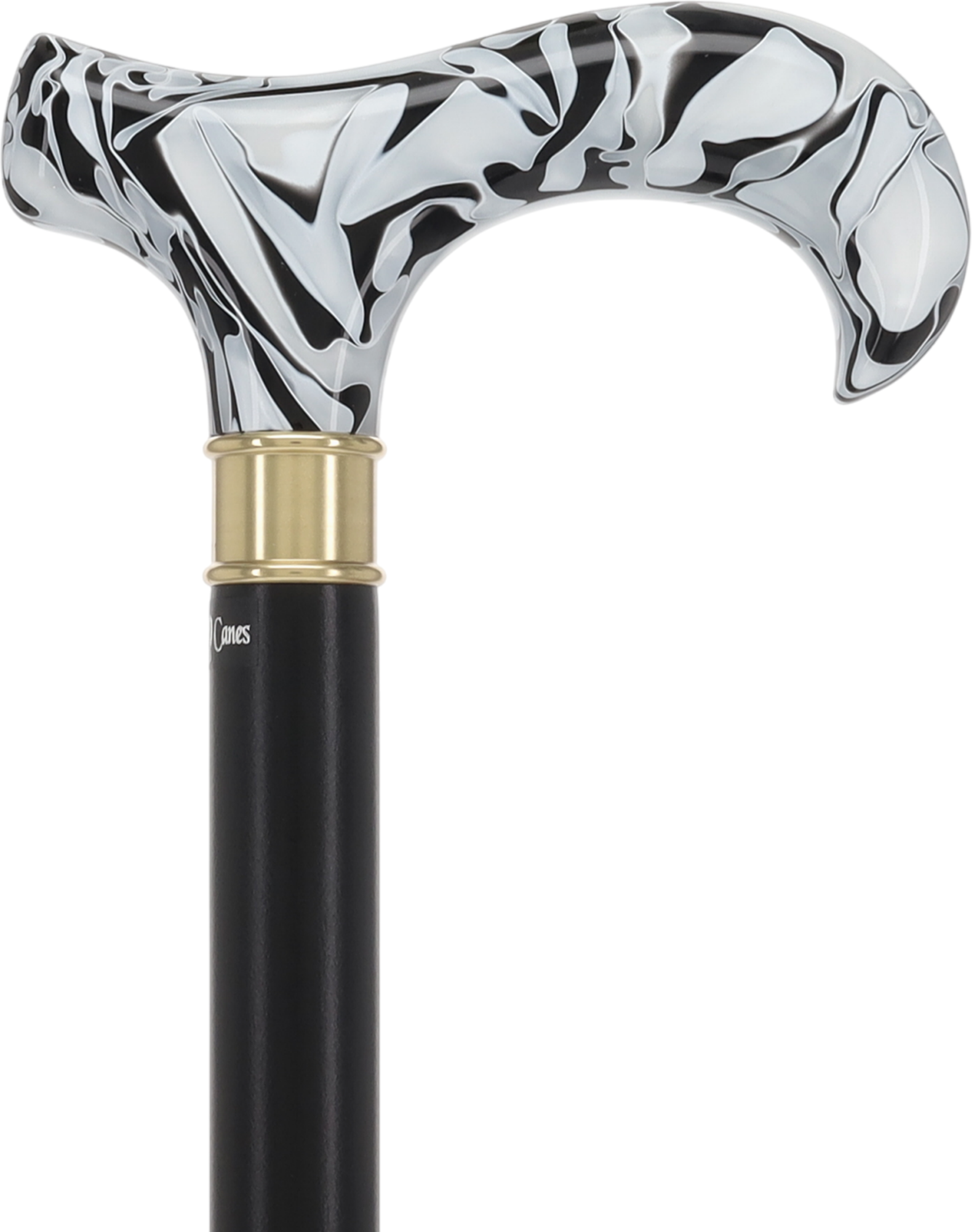 Super Strong Black Onyx Cane: Pearlescent Acrylic, Beechwood