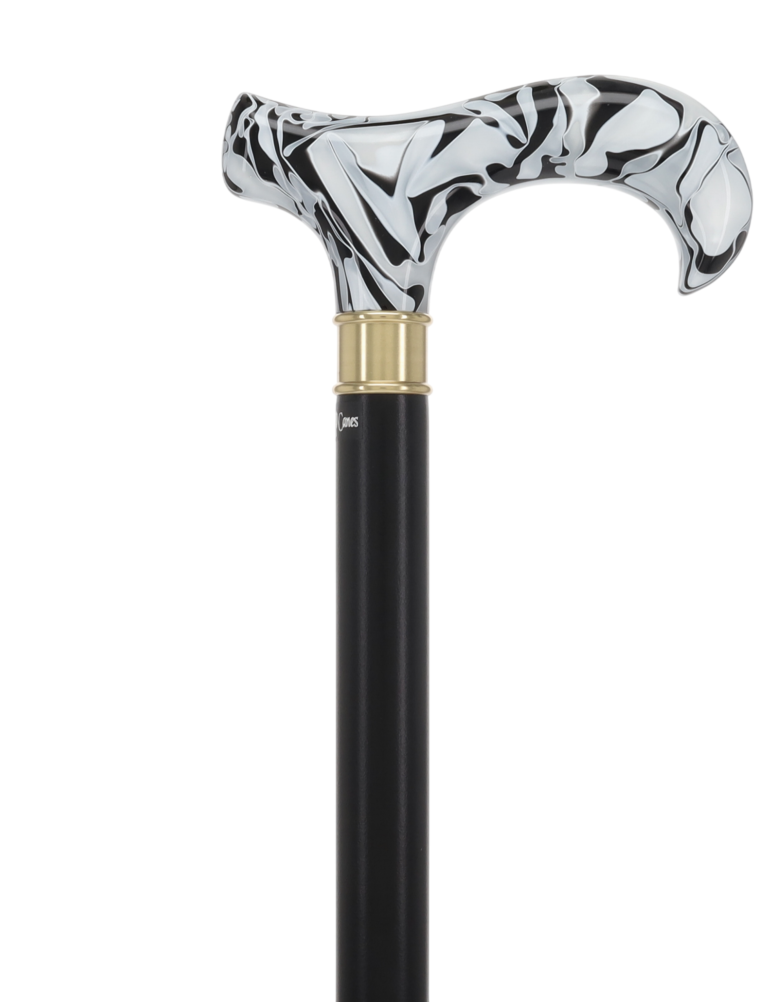 Super Strong Black Onyx Cane: Pearlescent Acrylic, Beechwood