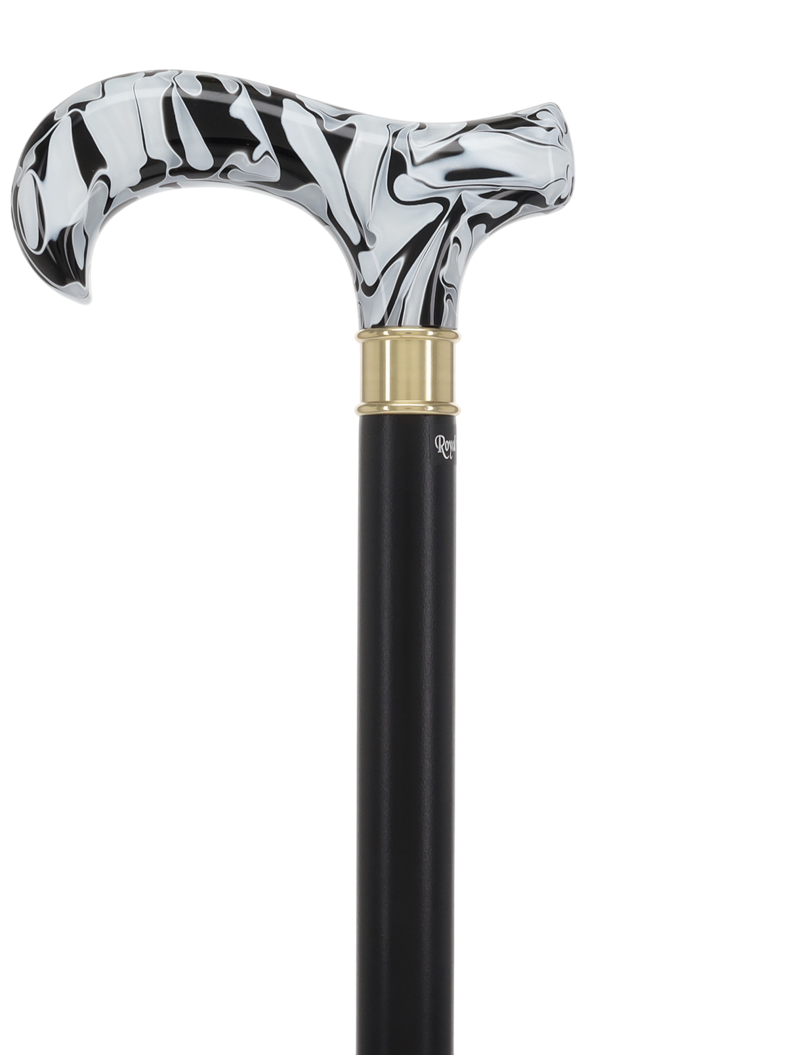 Super Strong Black Onyx Cane: Pearlescent Acrylic, Beechwood