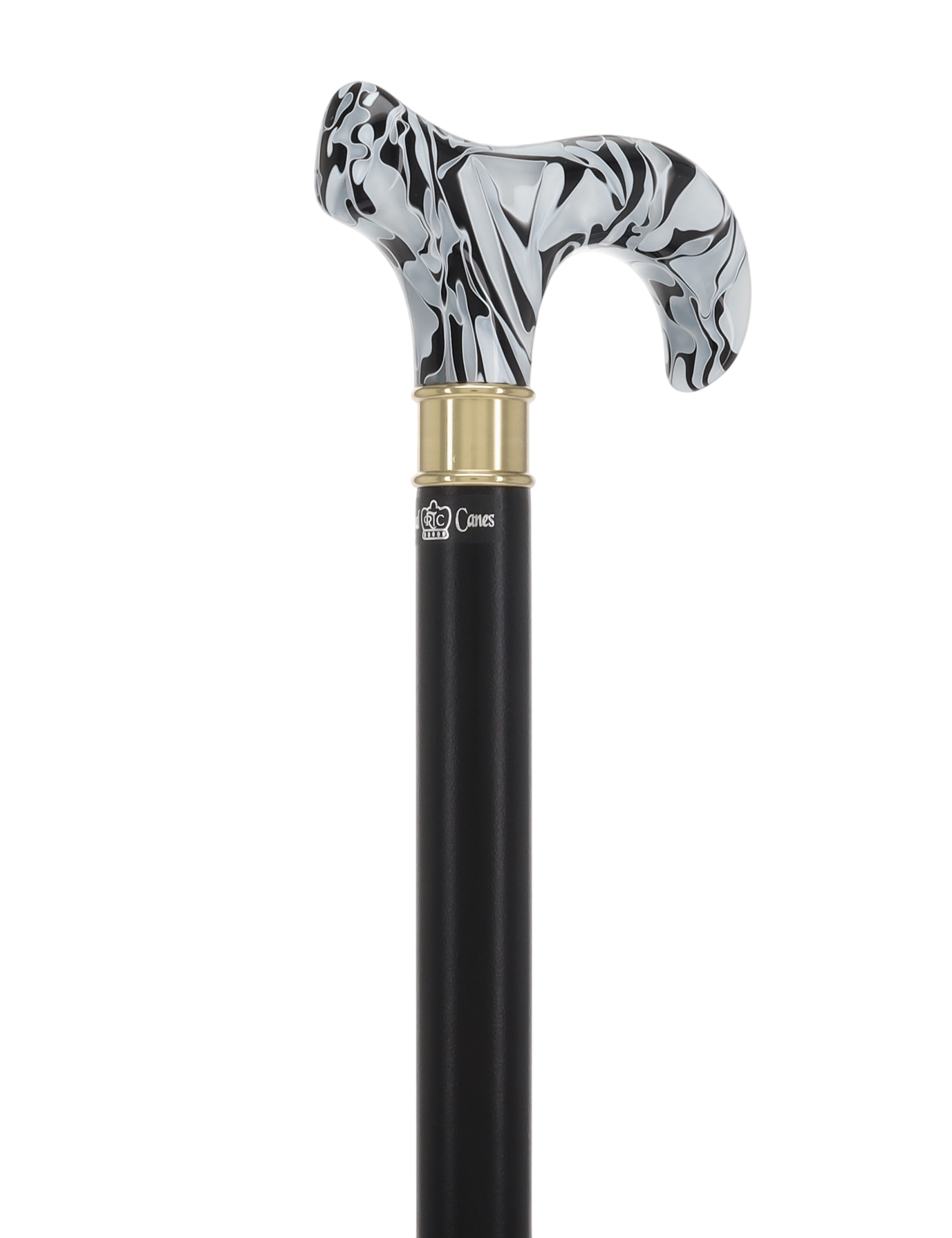 Super Strong Black Onyx Cane: Pearlescent Acrylic, Beechwood