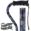 Purple Majesty: Adjustable Offset Walking Cane Comfort Grip