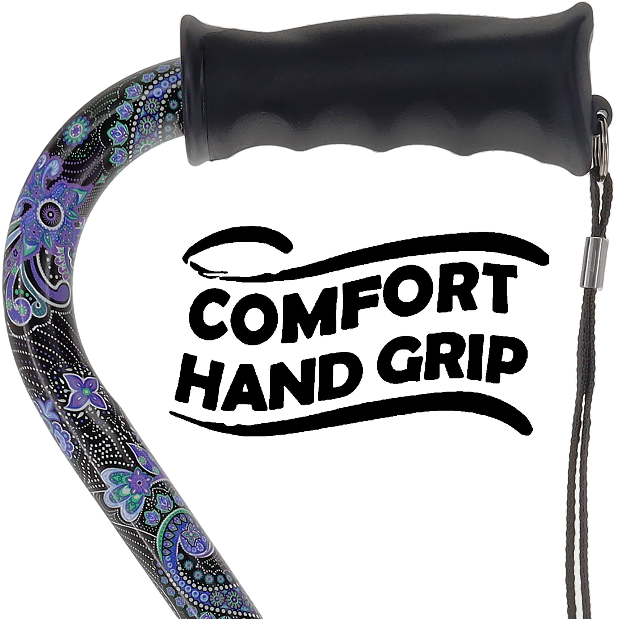 Purple Majesty: Adjustable Offset Walking Cane Comfort Grip