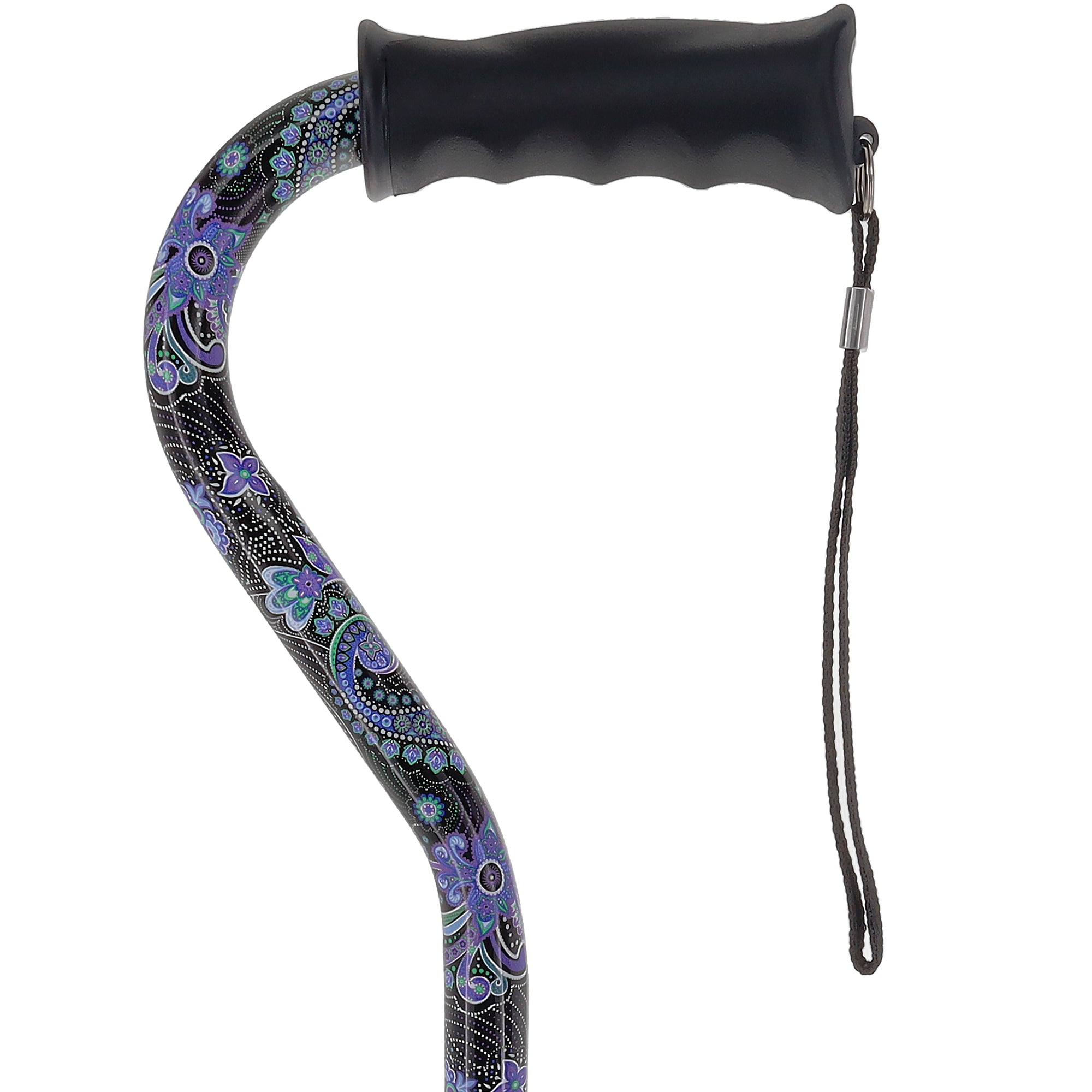 Purple Majesty: Adjustable Offset Walking Cane Comfort Grip