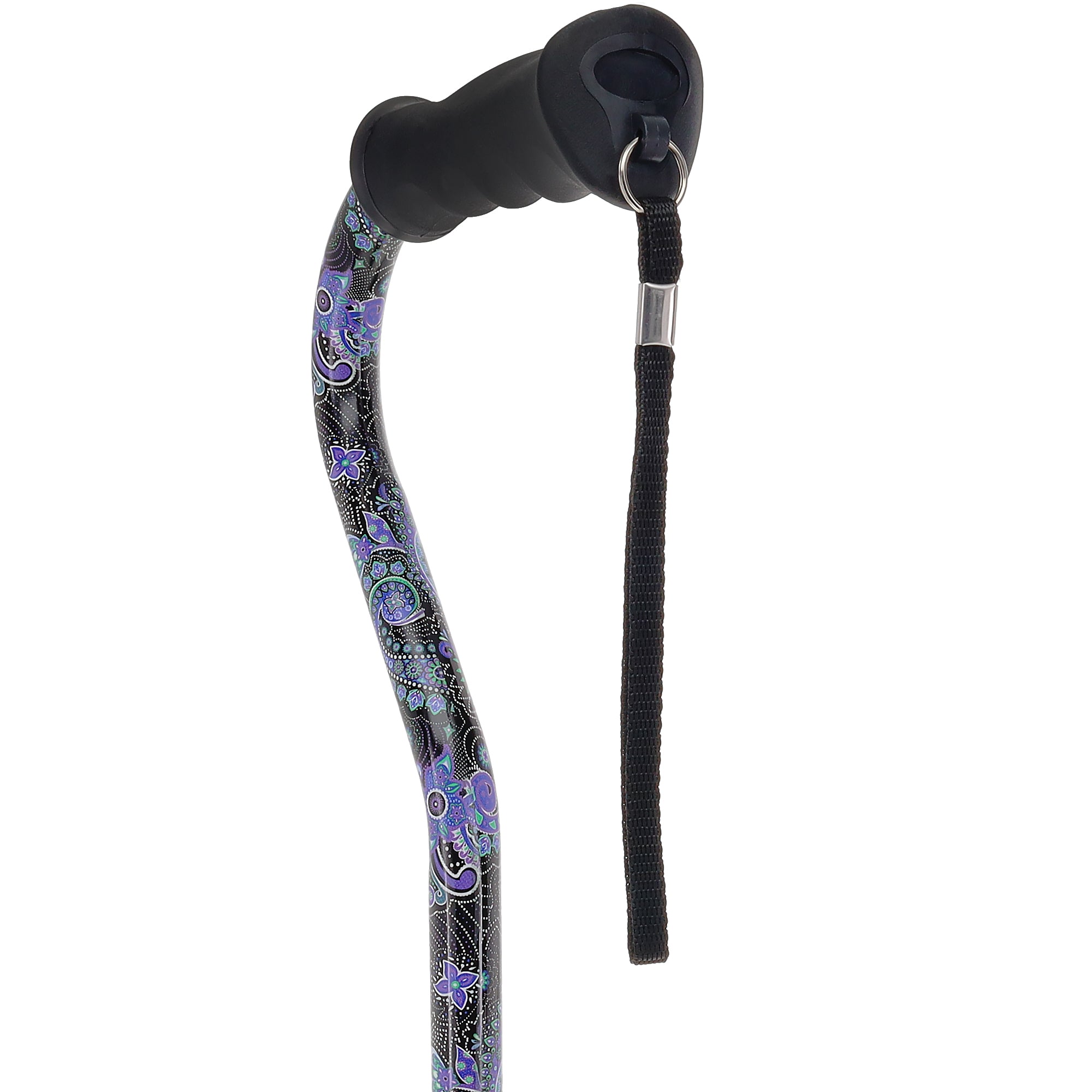 Purple Majesty: Adjustable Offset Walking Cane Comfort Grip