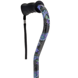 Purple Majesty Adjustable Offset Walking Cane With Comfort Grip