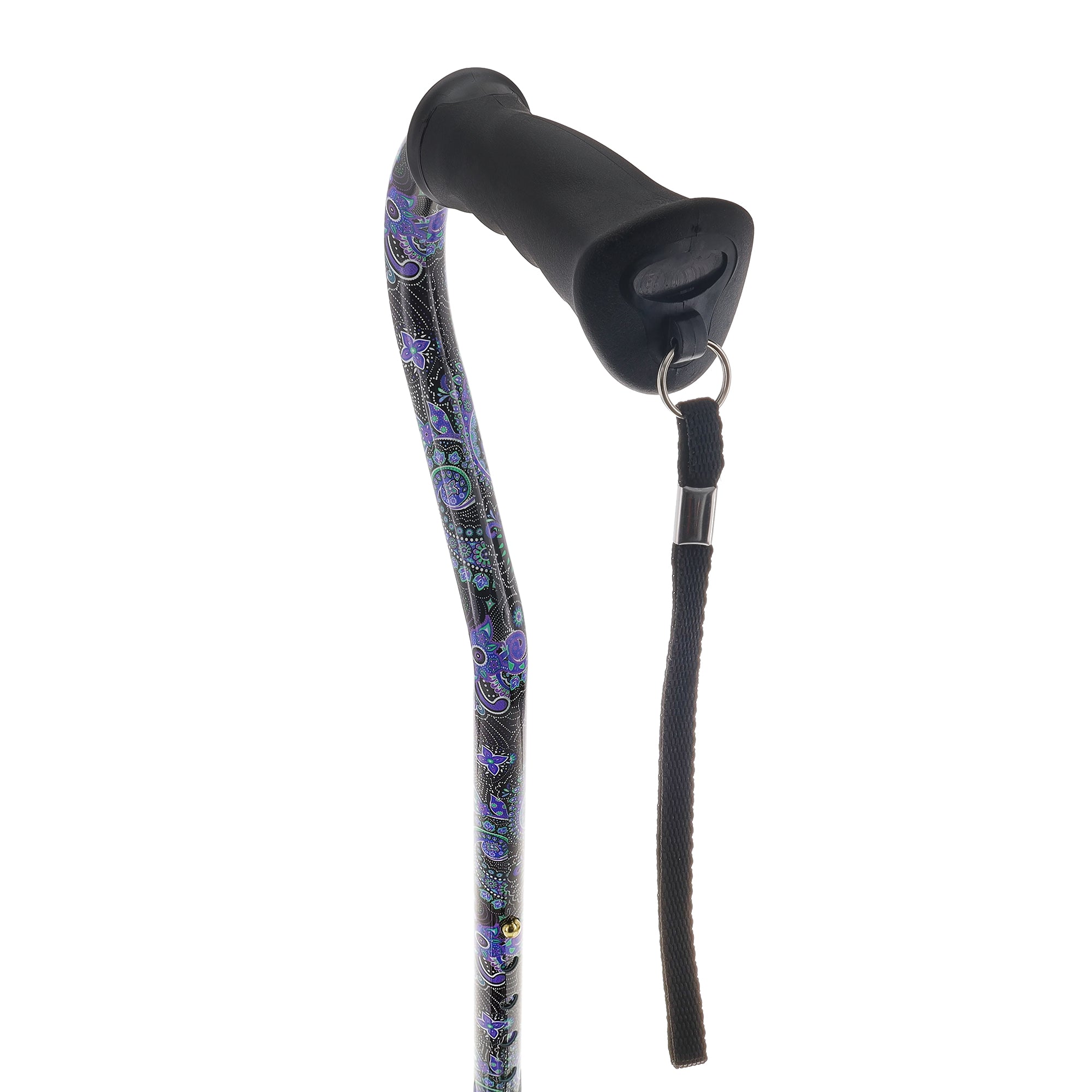 Purple Majesty Designer Cane: Comfort Grip & SafeTbase, Adjustable
