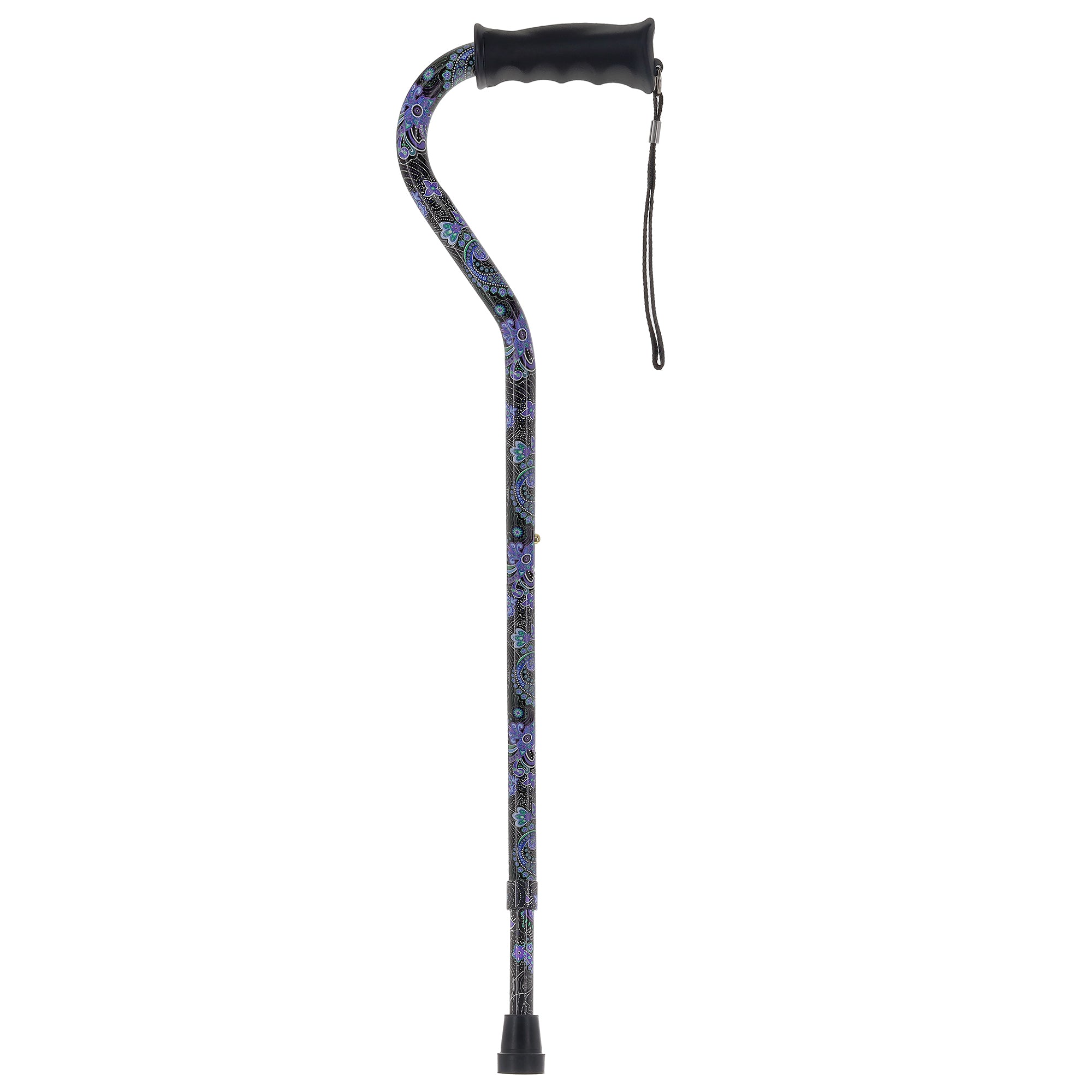 Purple Majesty: Adjustable Offset Walking Cane Comfort Grip