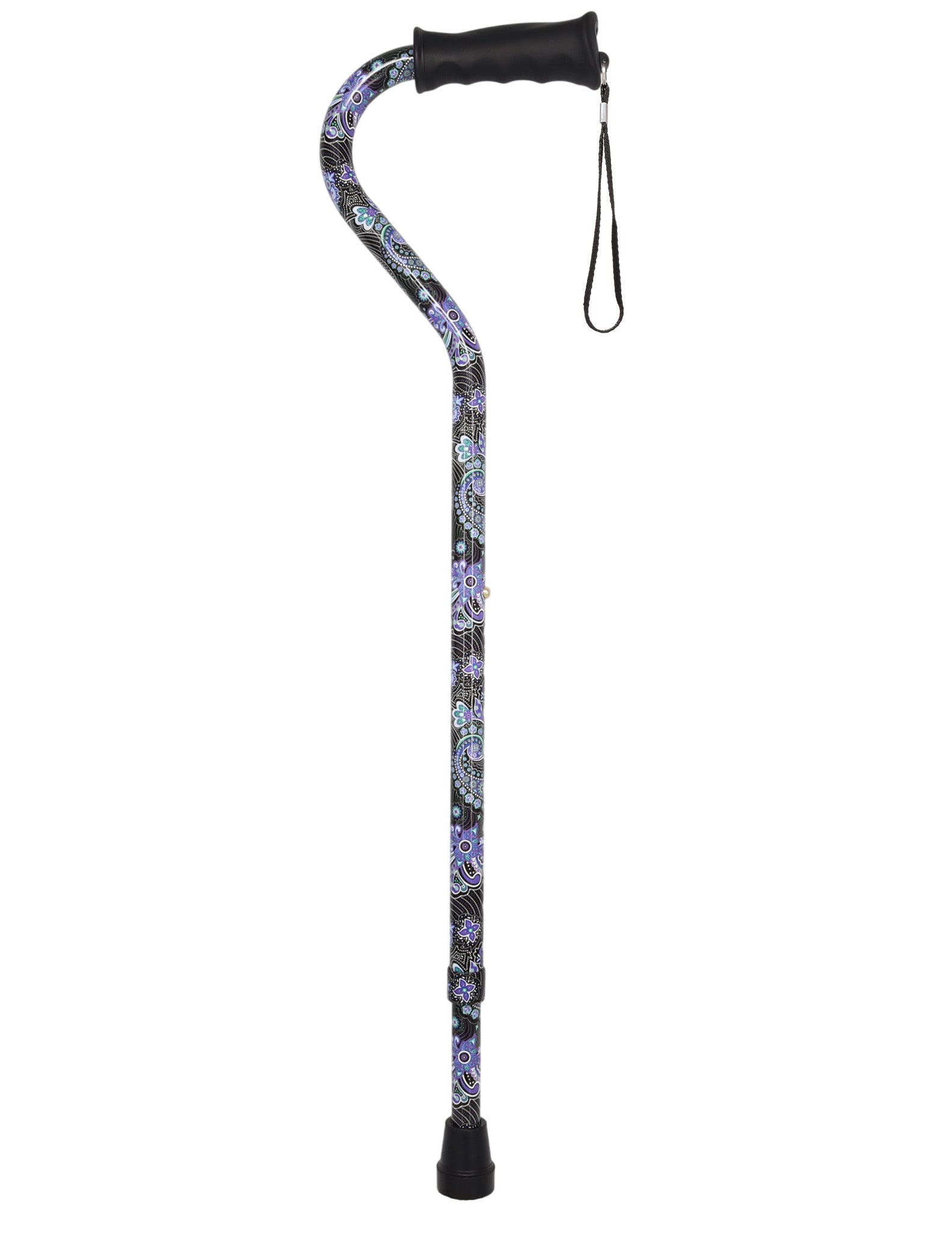 Purple Majesty: Adjustable Offset Walking Cane Comfort Grip
