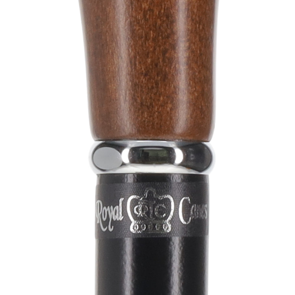 Timeless Espresso Knob Stick, Black Beechwood & Silver