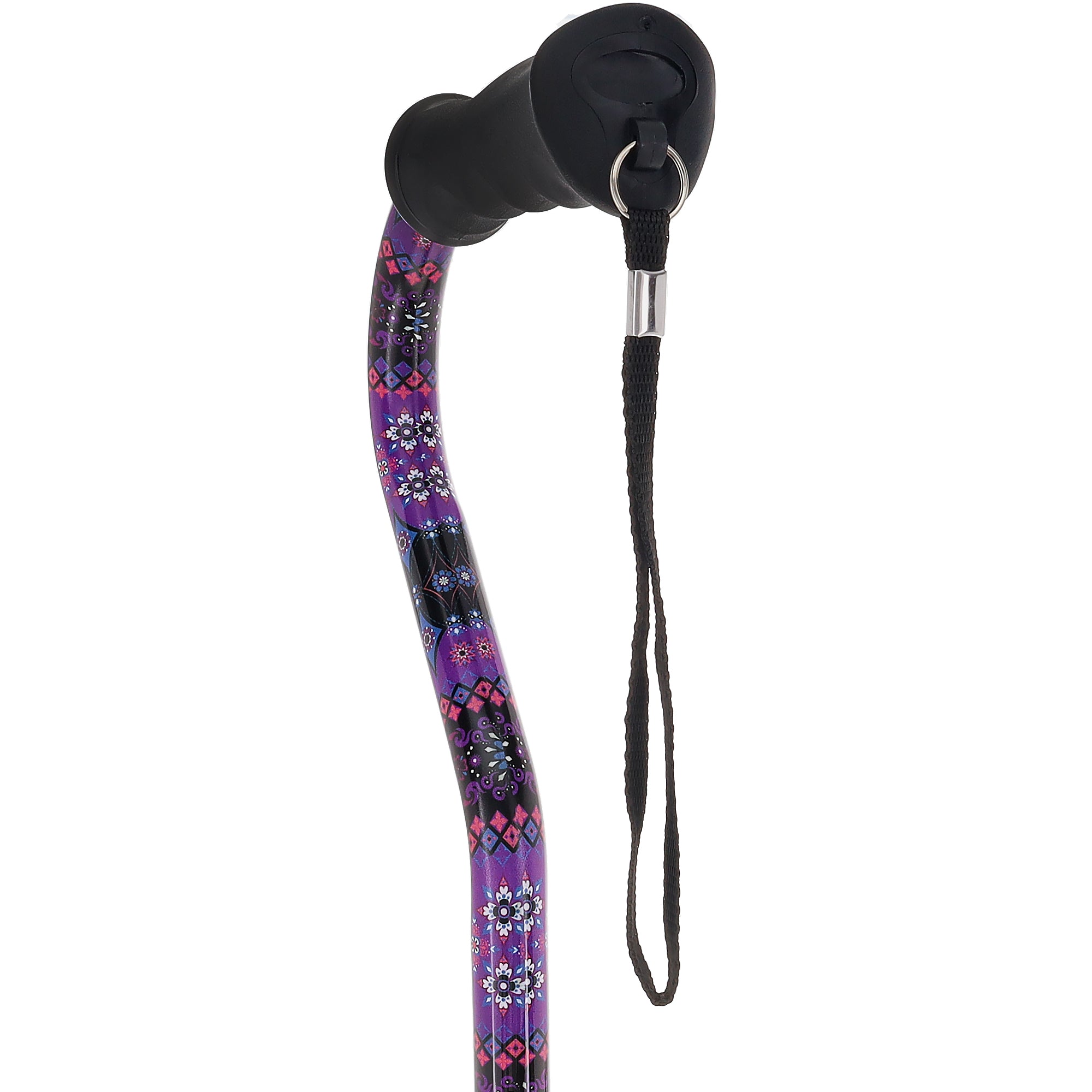 Designer Purple Cane: Comfort Grip & SafeTbase, Adjustable