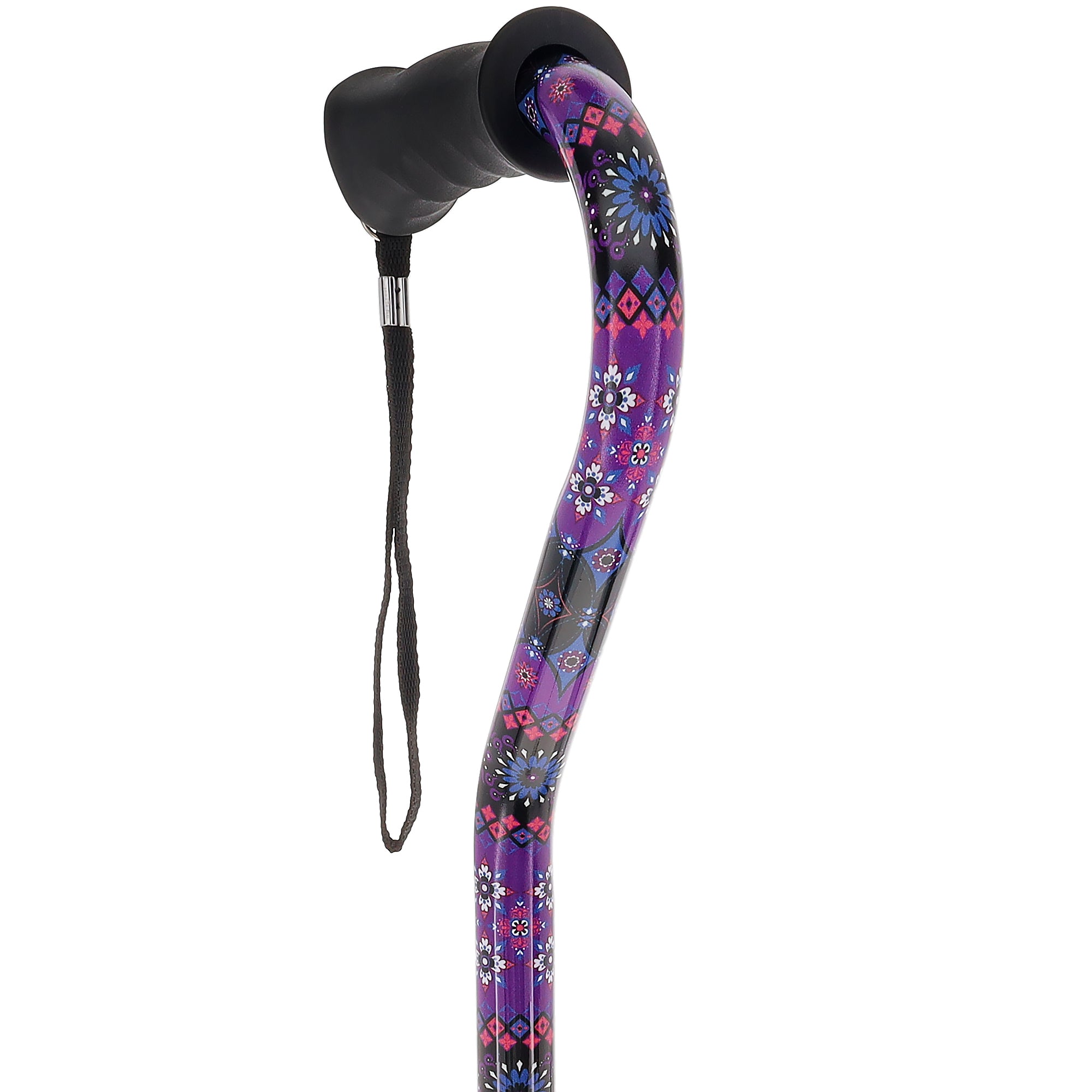 Designer Purple Cane: Comfort Grip & SafeTbase, Adjustable