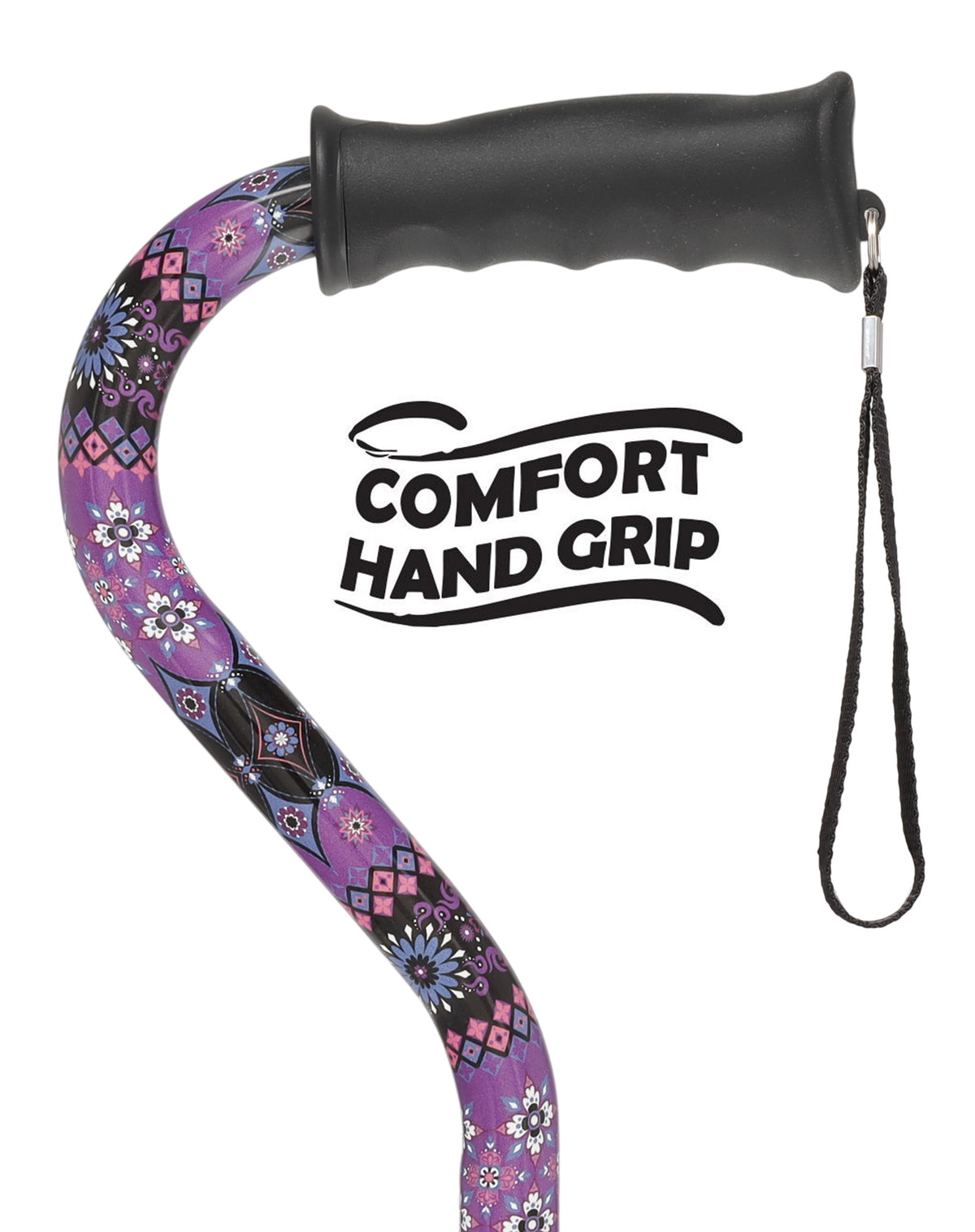 Pretty Purple Aluminum Convertible Quad Base Walking Cane - Adjustable Shaft