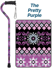 Pretty Purple Designer Cane: Adjustable, Comfort Grip