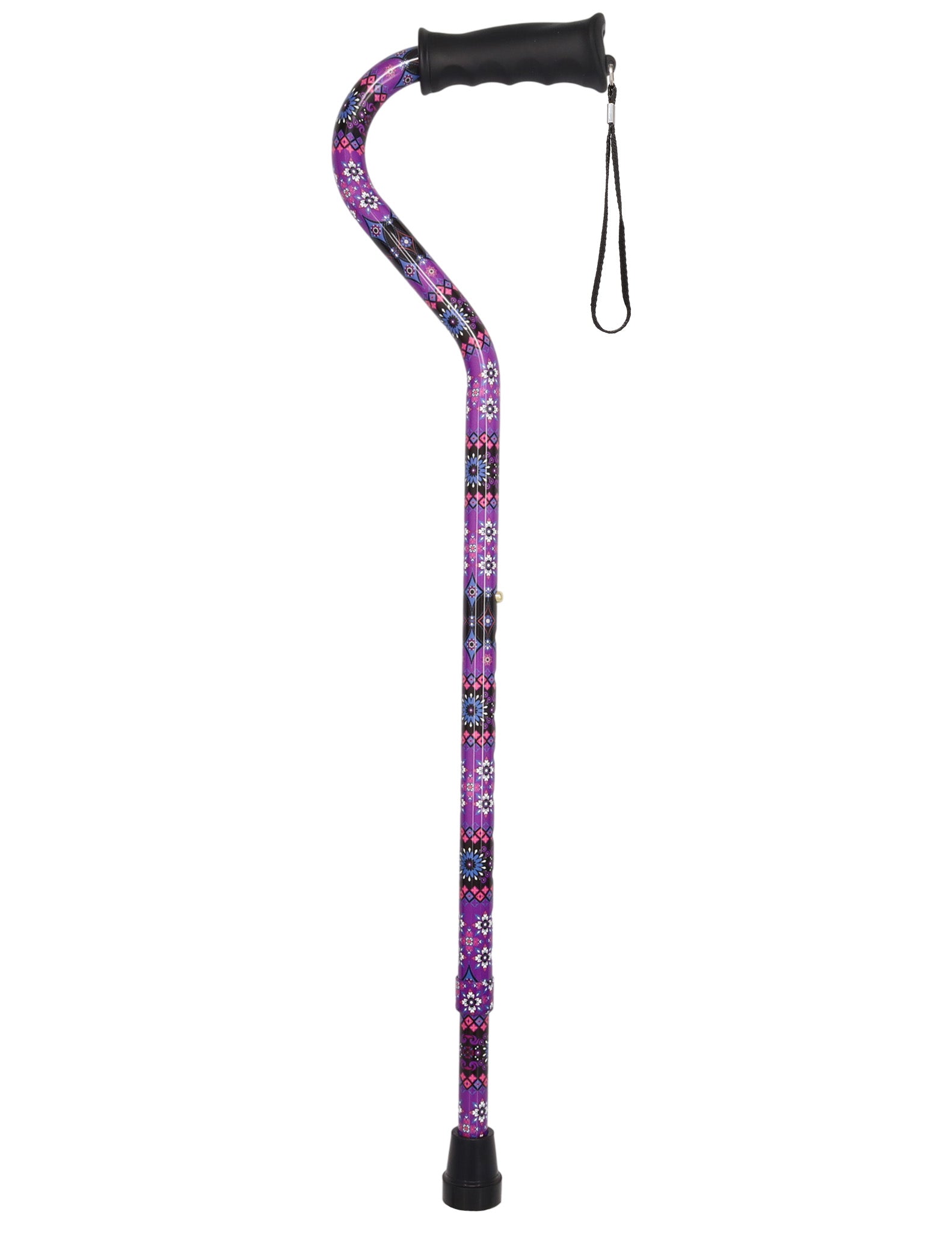 Pretty Purple Designer Cane: Adjustable, Comfort Grip