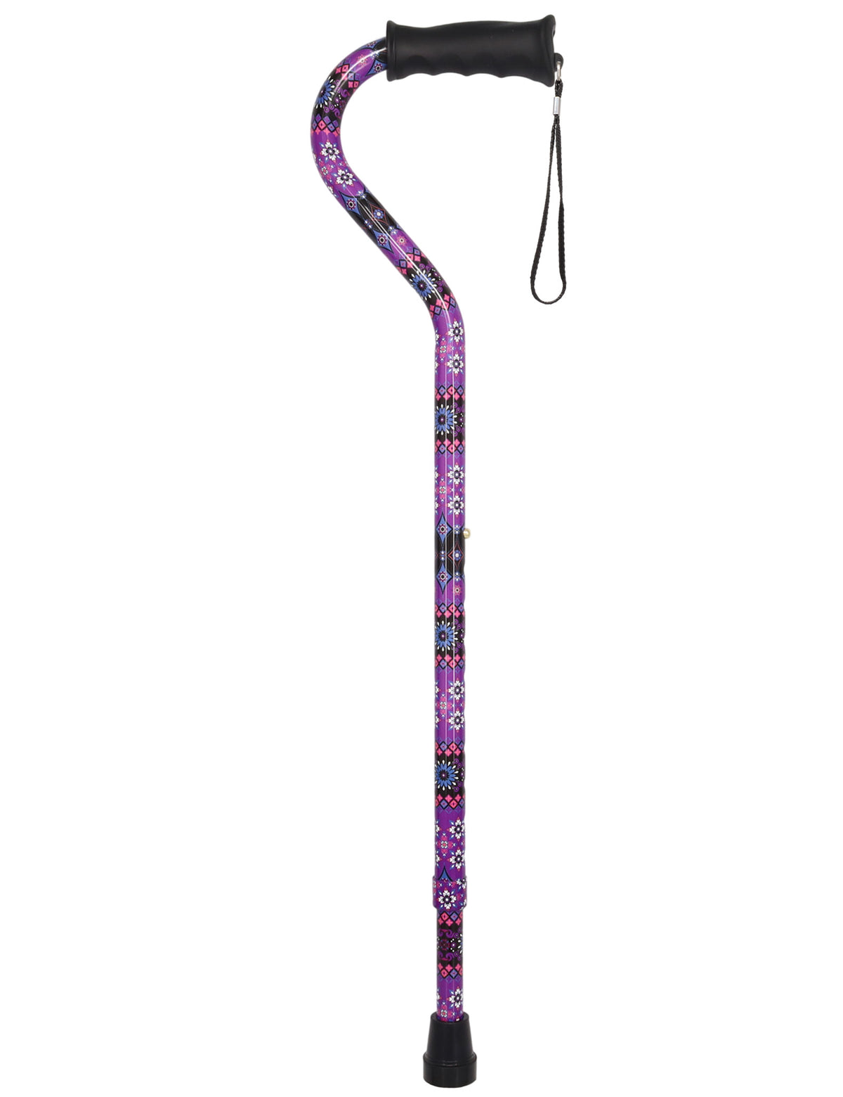 Pretty Purple Aluminum Convertible Quad Base Walking Cane - Adjustable Shaft