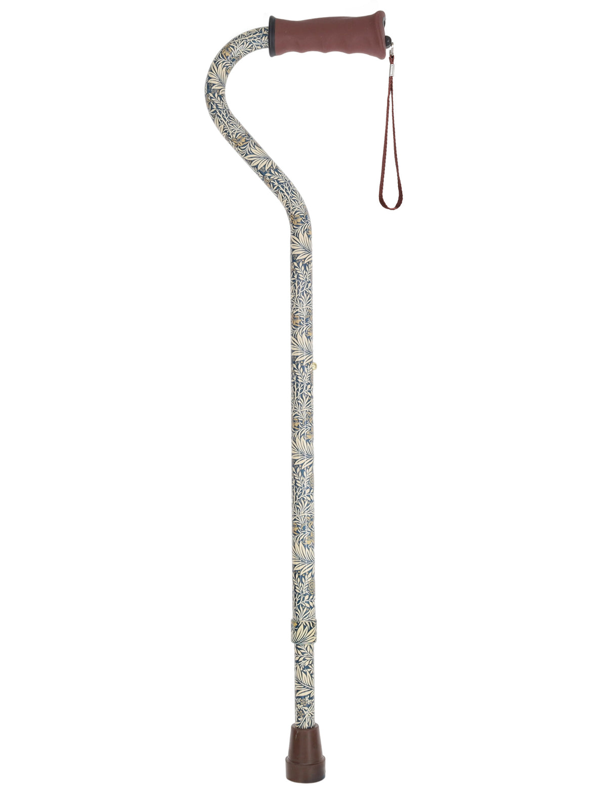 Golden Petals Adjustable Cane: Comfort Grip Offset