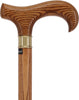 Extra Strong Espresso Ash Wood Derby Cane - Elegant & Durable w/ Standard Option