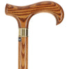 Espresso Natural Ash Derby Walking Cane with Silver Collar