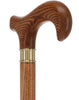 Extra Strong Espresso Ash Wood Derby Cane - Elegant & Durable w/ Standard Option