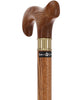 Extra Strong Espresso Ash Wood Derby Cane - Elegant & Durable w/ Standard Option