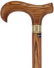 Extra Strong Espresso Ash Wood Derby Cane - Elegant & Durable w/ Standard Option