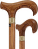 Extra Strong Espresso Ash Wood Derby Cane - Elegant & Durable w/ Standard Option