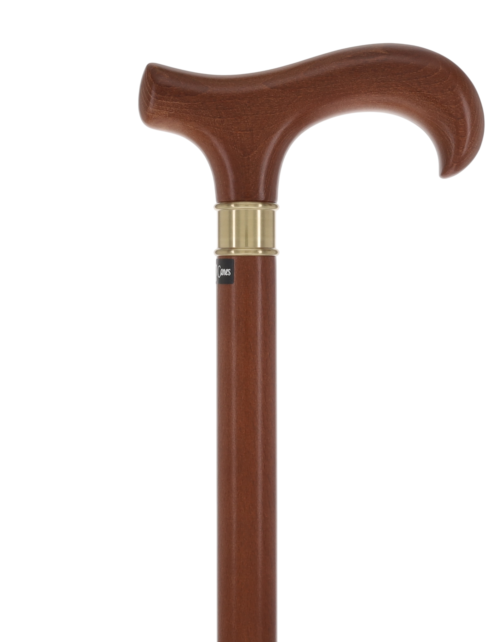 Super Strong Derby Cane: Brown Beechwood & Brass