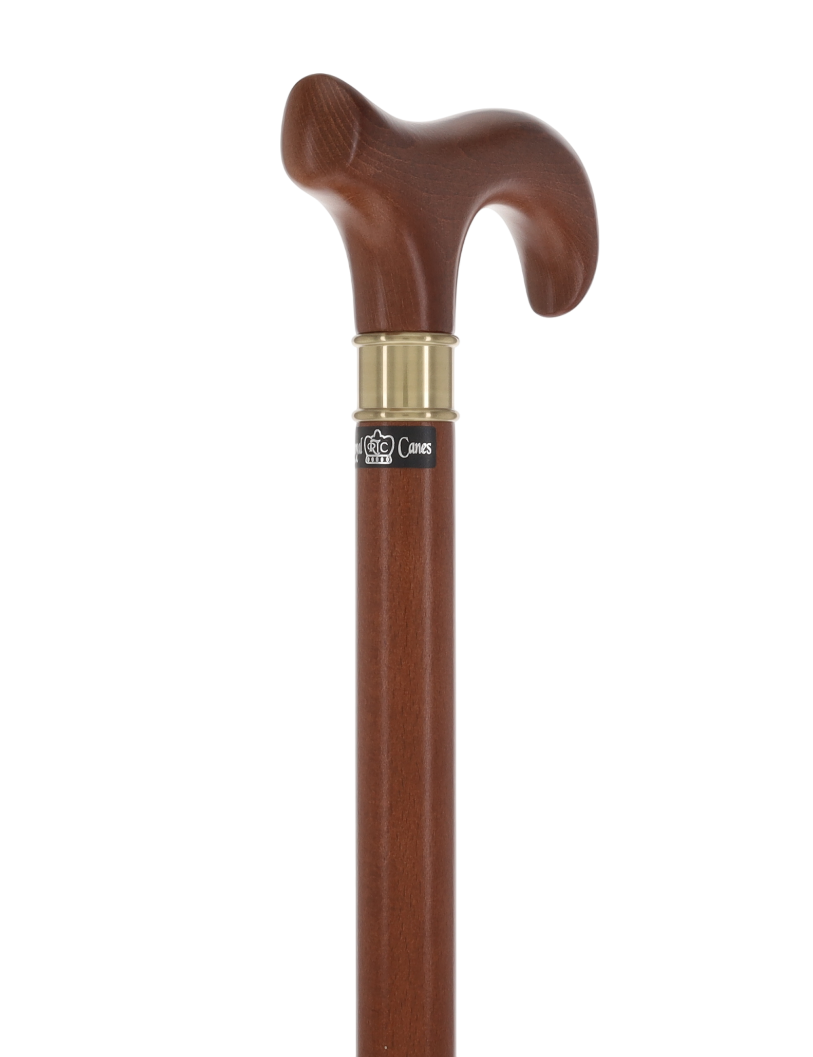 Super Strong Derby Cane: Brown Beechwood & Brass