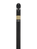 Super Strong Sleek Black Derby Cane - Beechwood & Brass