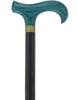 Extra Strong Blue Denim Derby Cane: Ash Wood, Brass