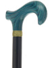 Extra Strong Blue Denim Derby Cane: Ash Wood, Brass