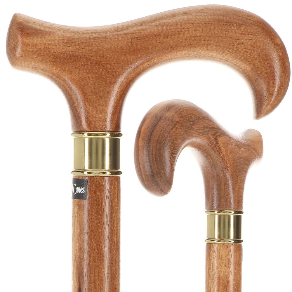 Super Strong Genuine Zebrano Derby - Striped Wood & Brass