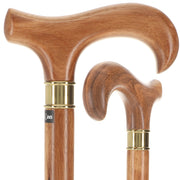 Super Strong Genuine Zebrano Derby - Striped Wood & Brass
